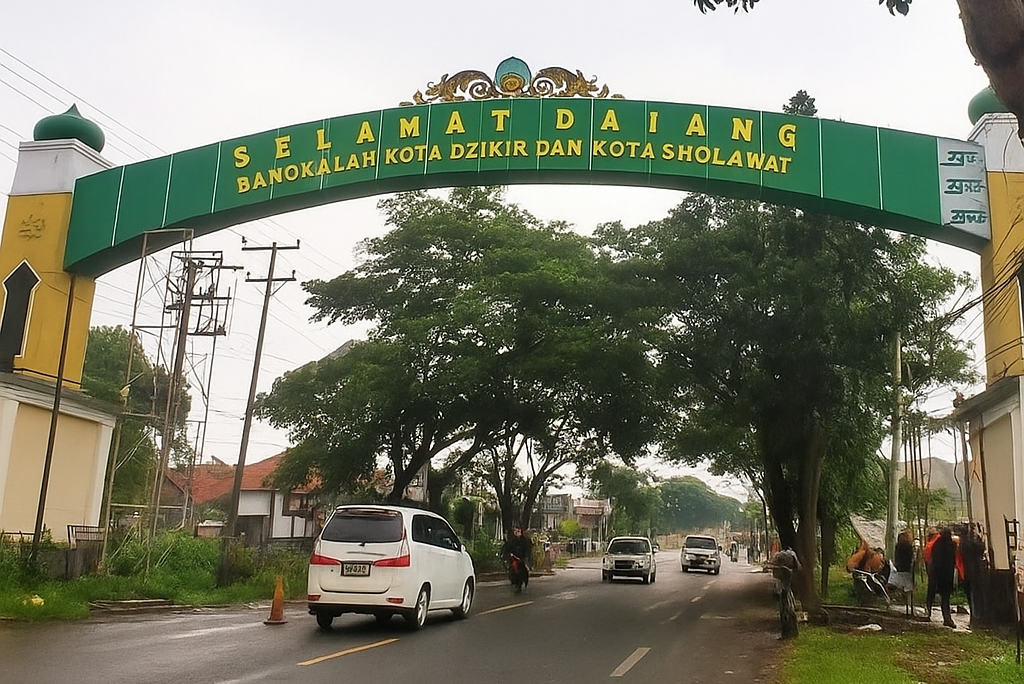 Penampakan Gapura Selamat Data di Kabupaten Bangkalan, Madura setelah direnovasi menggunakan ACP